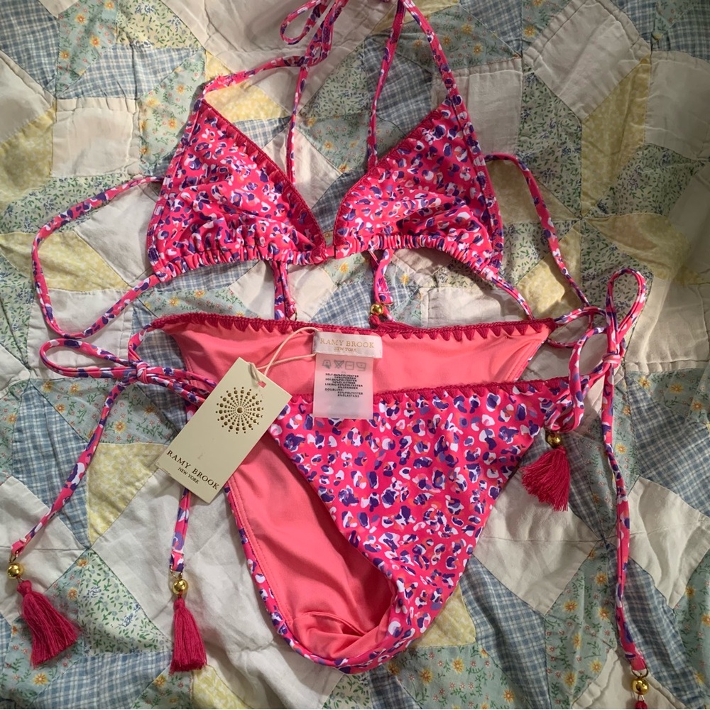 RAMY BROOK size small printed coastal Cerise print NWT